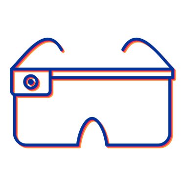 gözlük ikonu vektör illüstrasyonu