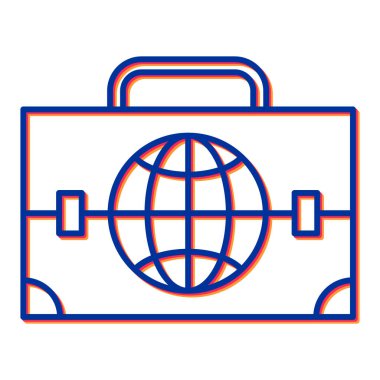 İçinde para ve dolar vektör çizimi olan bavul