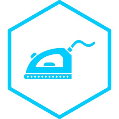 Ütü yapıyorum. Web simgesi basit illüstrasyon