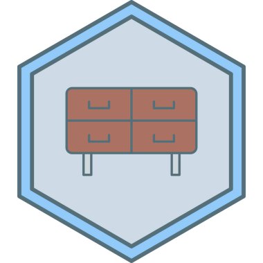 Mobilya. Web simgesi basit illüstrasyon