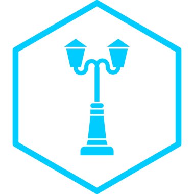 Sokak lambası simgesinin vektör illüstrasyonu