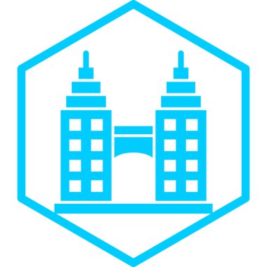 Bina. Web simgesi basit illüstrasyon