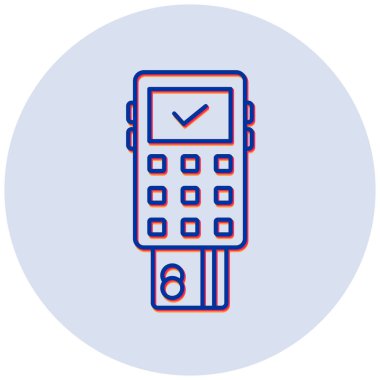 Temassız e-ticaret. Web simgesi basit illüstrasyon