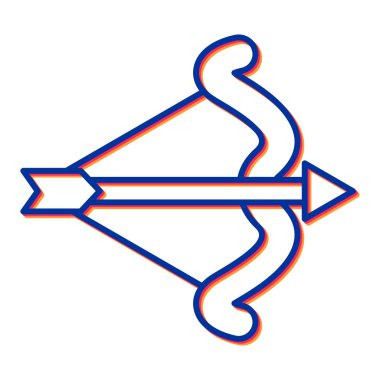 Bir yay simgesinin vektör illüstrasyonu