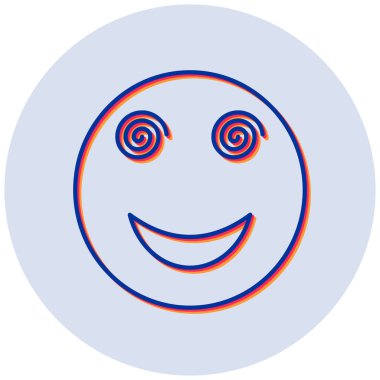 Başım dönüyor. Web simgesi, vektör illüstrasyonu