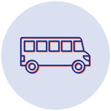 Otobüs. Web simgesi basit illüstrasyon