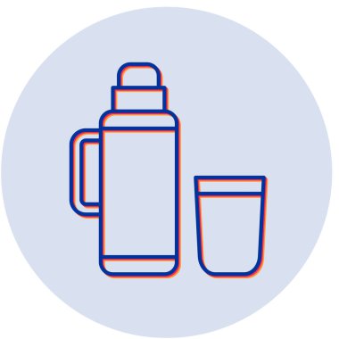 Termos Matarası simgesinin vektör çizimi