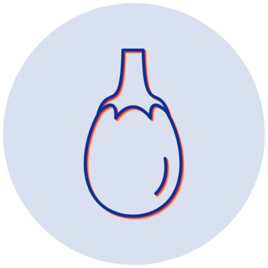 Patlıcan. Web simgesi basit illüstrasyon