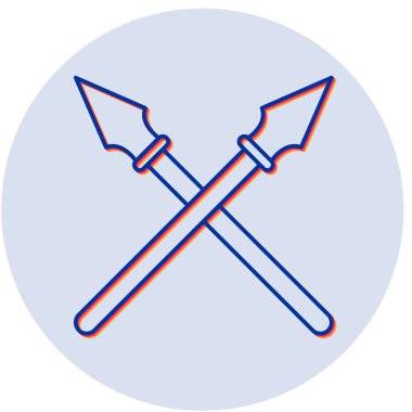 Mızrak simgesi vektör illüstrasyonu