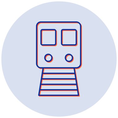 tren. Web simgesi basit illüstrasyon