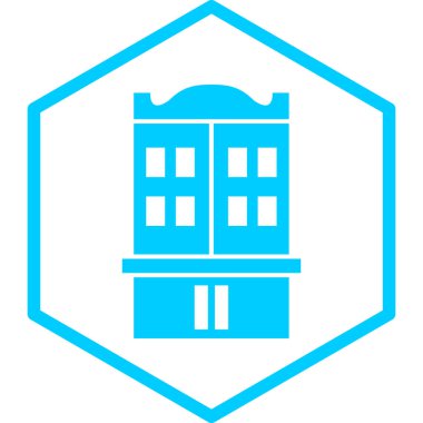 Bina. Web simgesi basit illüstrasyon