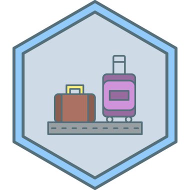 seyahat çantası. Basit resimleme