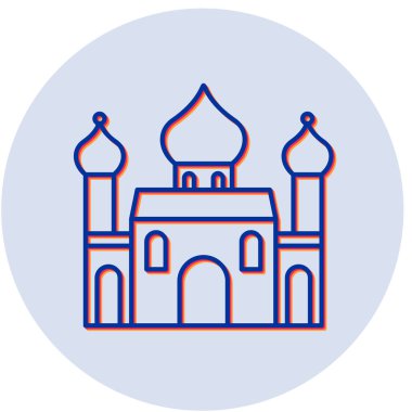 Ortodoks Kilisesi simgesi, vektör illüstrasyonu