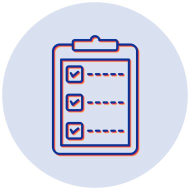 Kontrol listesi. Web simgesi basit illüstrasyon