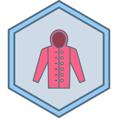 Ceket. Web simgesi basit illüstrasyon