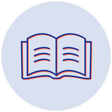 Kitap. Web simgesi basit illüstrasyon