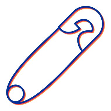 Tek izole edilmiş iğne simgesinin vektör çizimi