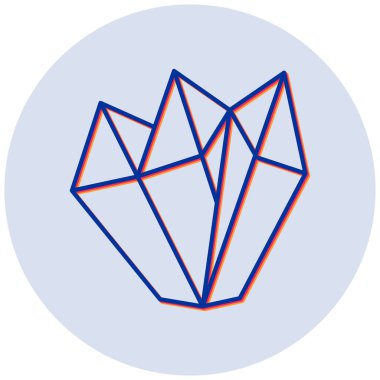 Elmas. Web simgesi basit illüstrasyon