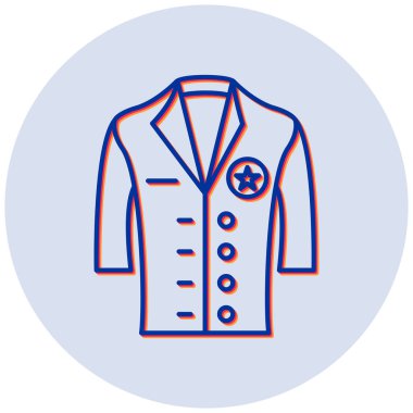 Ceket. Web simgesi basit illüstrasyon