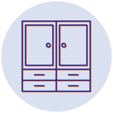 Gardırop. Web simgesi basit illüstrasyon