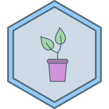 Bitki. Web simgesi basit illüstrasyon