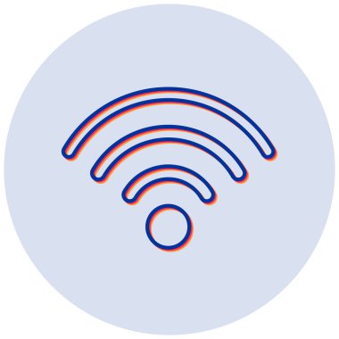 Kablosuz. Web simgesi basit illüstrasyon