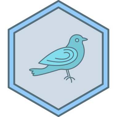 kuş vektör simgesi modern basit illüstrasyon