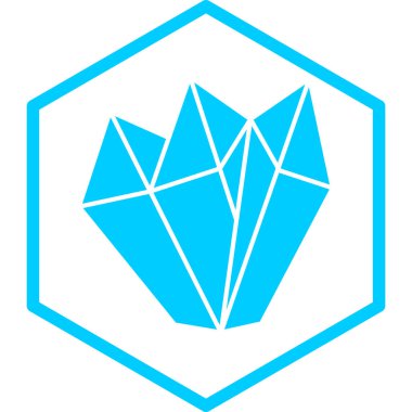 Elmas. Web simgesi basit illüstrasyon