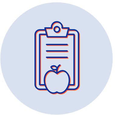 Diyet Planı simgesinin vektör illüstrasyonu