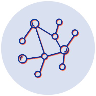 Moleküler. Web simgesi basit illüstrasyon