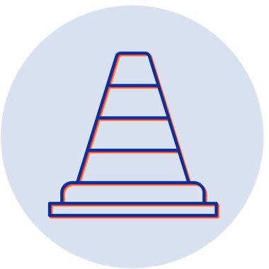 trafik koni simgesi, vektör çizim