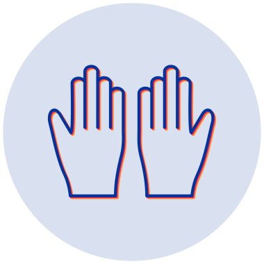 Eldiven. Web simgesi basit illüstrasyon