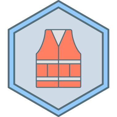 Yelek simgesinin vektör illüstrasyonu