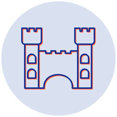 Castle kulesi vektör simgesi