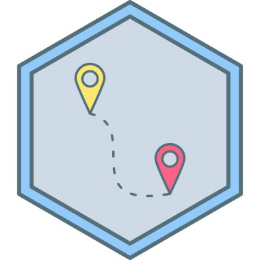 Harita iğnesi. Basit resimleme