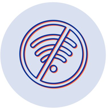 İnternet simgesi olmayan vektör illüstrasyonu