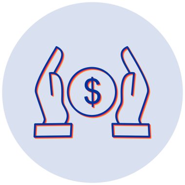 Kurtarıyorum. Web simgesi basit illüstrasyon