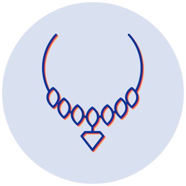 Kolye. Web simgesi basit illüstrasyon