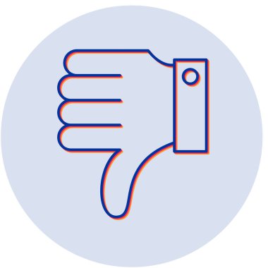 Hoşlanmıyorum. Web simgesi basit illüstrasyon