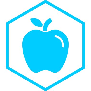 Elma. Web simgesi basit illüstrasyon