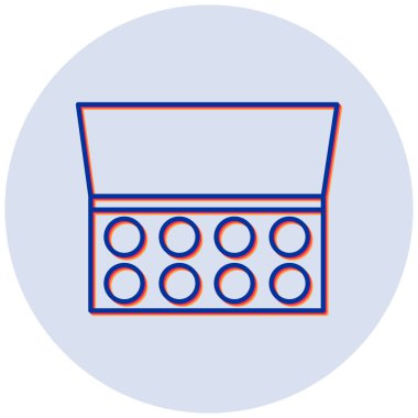 Makyaj. Web simgesi basit illüstrasyon