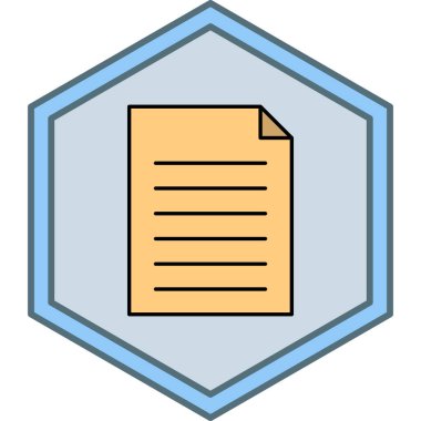 belge simgesi vektör illüstrasyonu