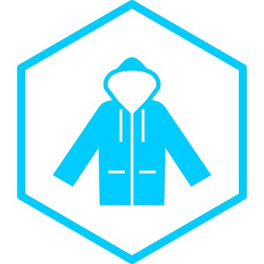 Yağmurluk. Web simgesi basit illüstrasyon