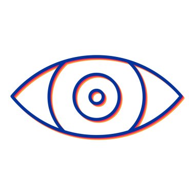 Göz simgesi vektör illüstrasyonu
