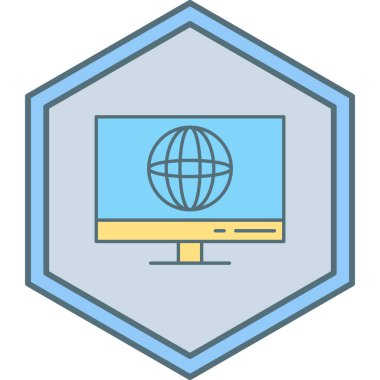 Lcd vektörü simgesi, illüstrasyon