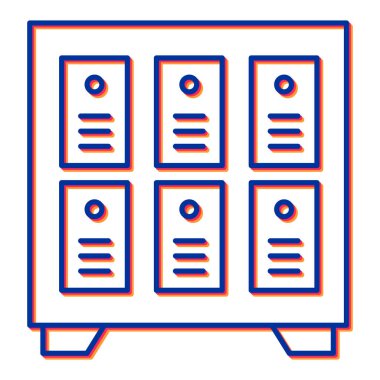 dosya dizin simgesi. Web için çekmece vektör simgelerinin özet çizimi