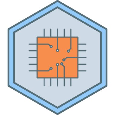 Devre kartı simgesi. vektör illüstrasyonu