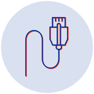 Kablo ikonu. Basit resimleme