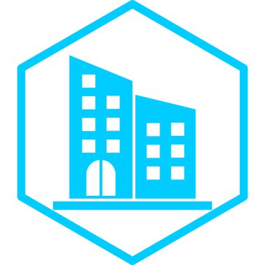 Bina. Web simgesi basit illüstrasyon