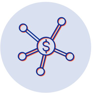 Kalabalık Finansmanı ikon vektör illüstrasyonu